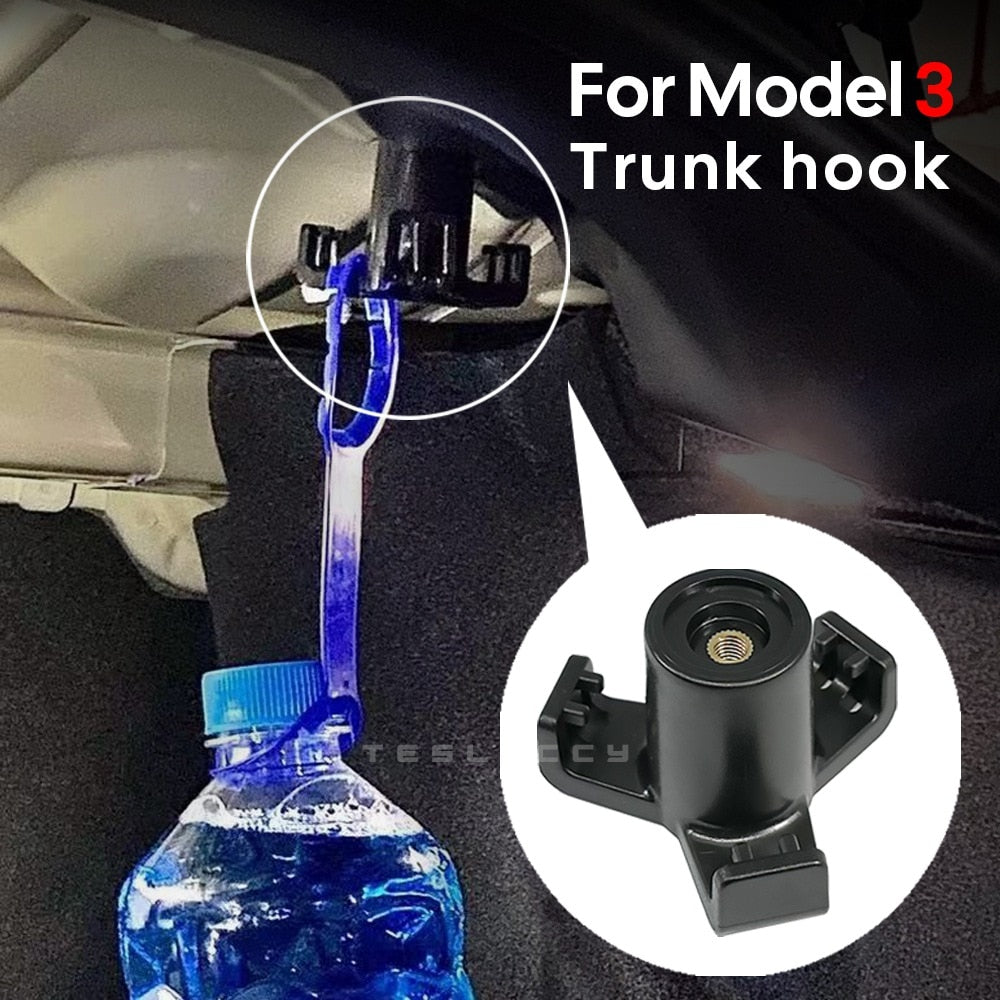 For Tesla Model 3 Trunk Hook Grocery Bag Hook Car Pendant Accessories Luggage Compartment Glove Bag Hook 2023 2022 2021