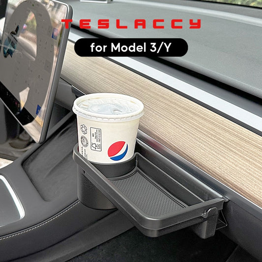 Glove Box Rack Storage for Tesla Model 3 Y Hook Mini Table Mobile Phone Water Cup Holder Shelf Car Automobile Passenger Seat