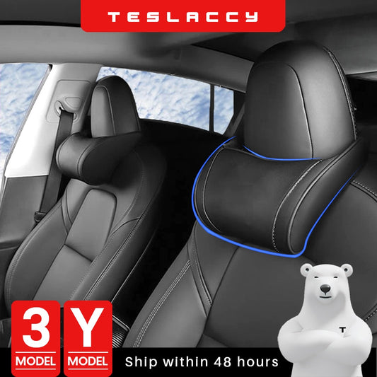 For Tesla Model 3 Y X S Neck Pillow Headrest Pillow Automobile Seat Neck Rest Auto Seat Head Support Pillow Model Y Accessories