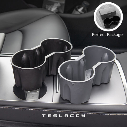 Water Cup Holder For Tesla Model 3 Y Center Console Accessories Non-slip Waterproof Non-toxic Odorless Car Coasters Black Gray